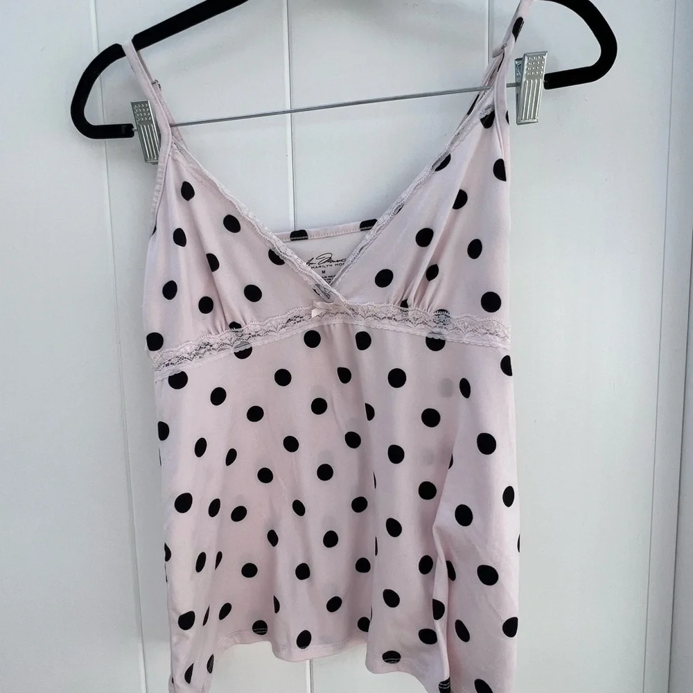 Pajama set cami and shorts pink polka dots - Picture 7 of 8